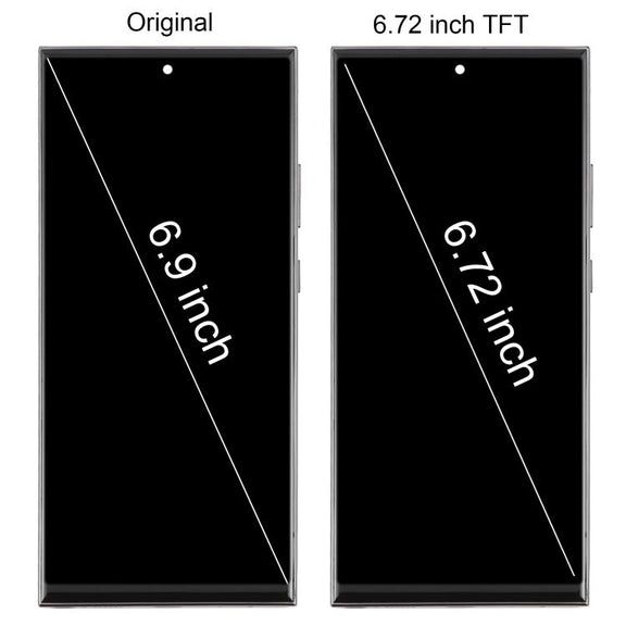 For Samsung Galaxy Note20 Ultra SM-N986B 6.72 inch TFT LCD Screen Digitizer Full Assembly with Frame, Not Supporting Fingerprint Identification (Black)