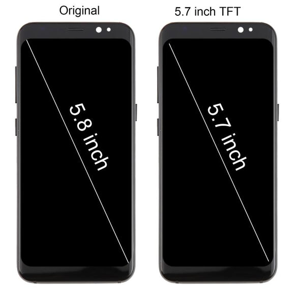 For Samsung Galaxy S8 SM-G950F 5.7 inch TFT LCD Screen Digitizer Full Assembly with Frame (Black)