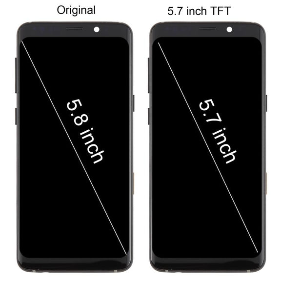 For Samsung Galaxy S9 SM-G960F 5.7 inch TFT LCD Screen Digitizer Full Assembly with Frame (Black)