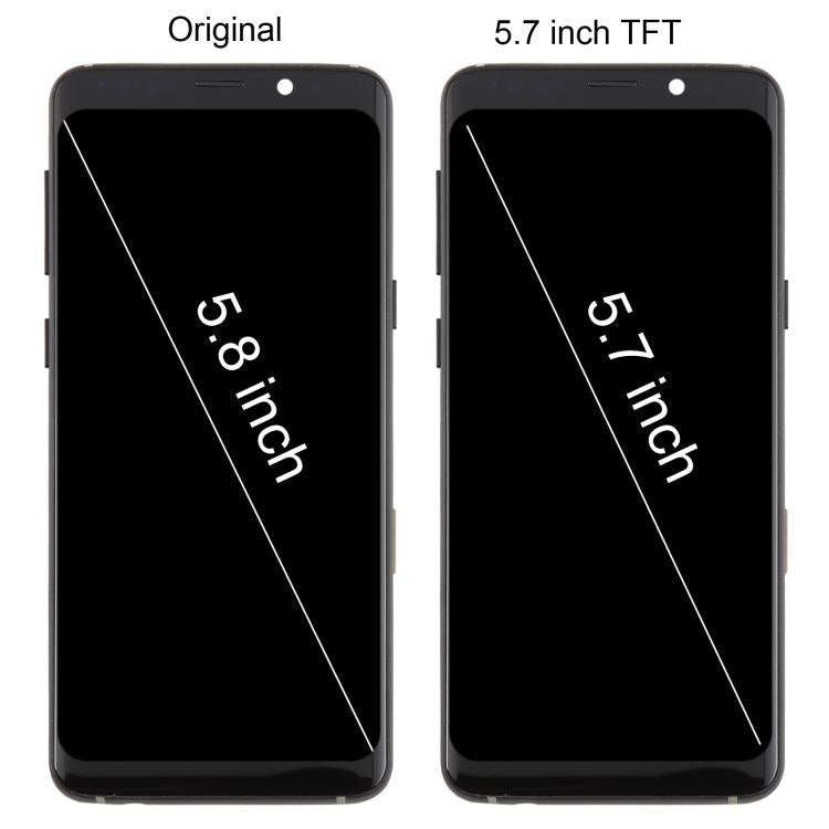 For Samsung Galaxy S9 SM-G960F 5.7 inch TFT LCD Screen Digitizer Full Assembly with Frame (Black)