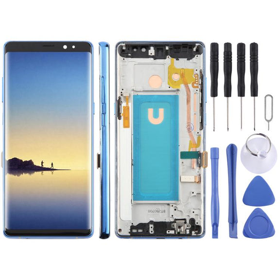 For Samsung Galaxy Note 8 SM-N950F 6.25 inch TFT LCD Screen Digitizer Full Assembly with Frame (Blue)