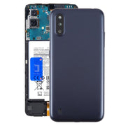 For Samsung Galaxy A01 SM-A015F Back Cover with Camera Lens Cover(Blue)
