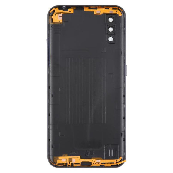 For Samsung Galaxy A01 SM-A015F Back Cover with Camera Lens Cover(Blue)