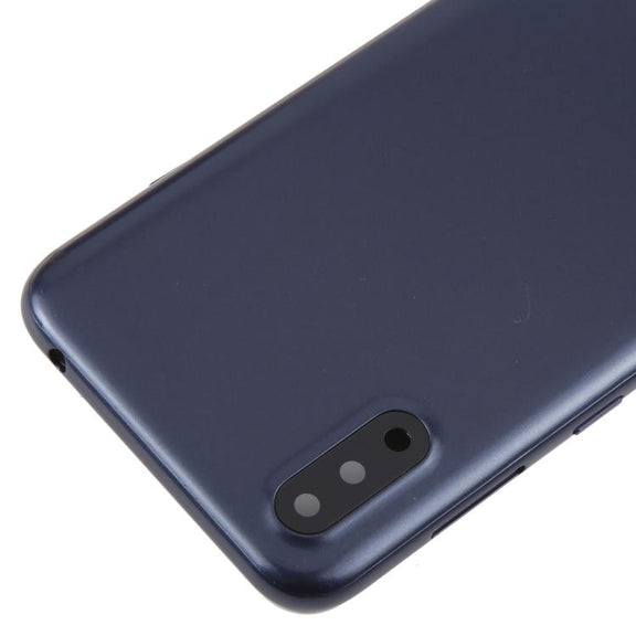 For Samsung Galaxy A01 SM-A015F Back Cover with Camera Lens Cover(Blue)
