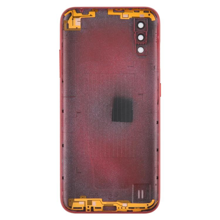 For Samsung Galaxy A01 SM-A015F Back Cover with Camera Lens Cover(Red)