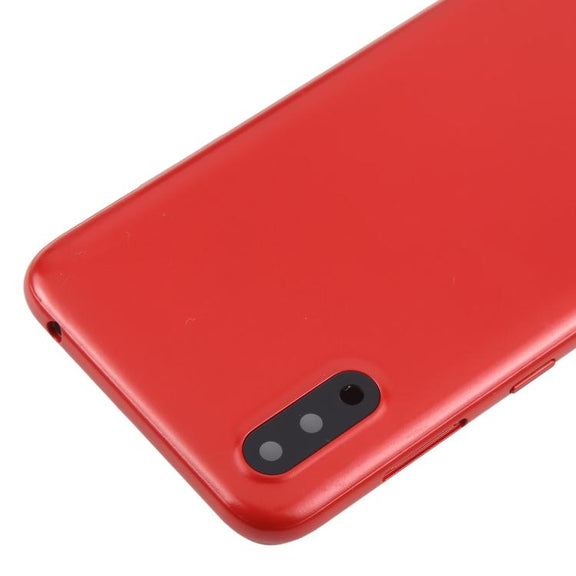 For Samsung Galaxy A01 SM-A015F Back Cover with Camera Lens Cover(Red)