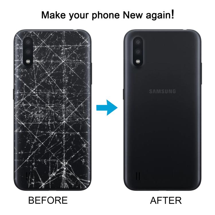 For Samsung Galaxy A01 SM-A015F Back Cover with Camera Lens Cover(Gray)