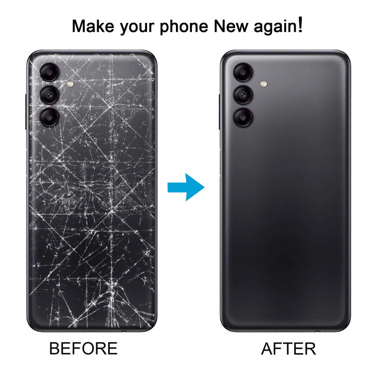 For Samsung Galaxy A04s SM-A047F Back Cover with Camera Lens Cover(Gray)