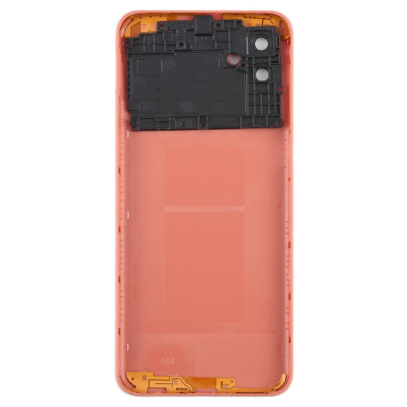 For Samsung Galaxy A04 SM-A045F Back Cover with Camera Lens Cover(Pink)