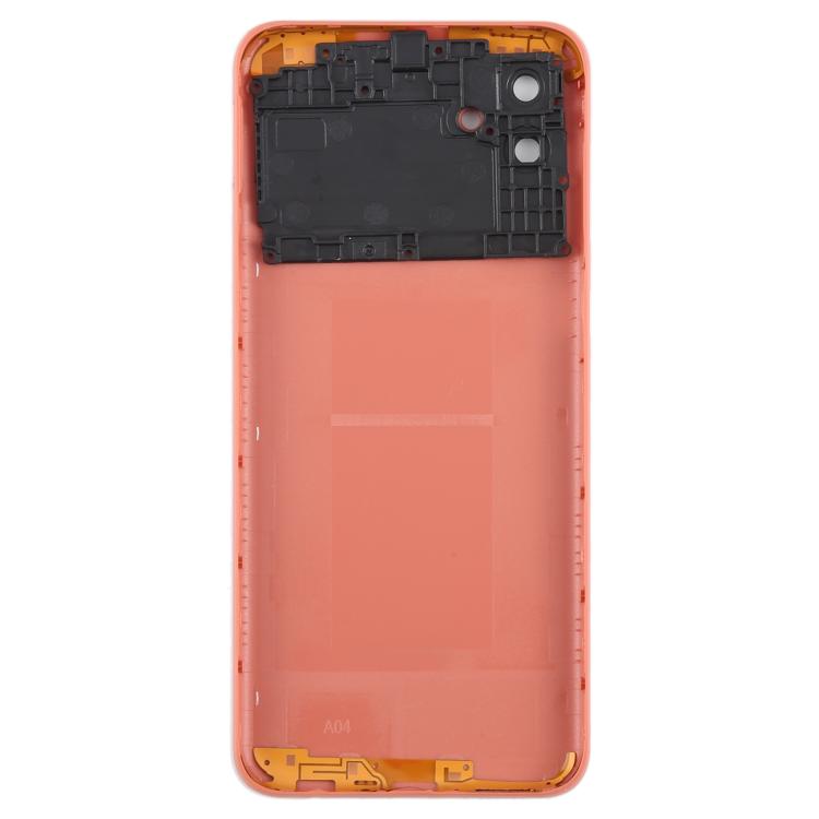 For Samsung Galaxy A04 SM-A045F Back Cover with Camera Lens Cover(Pink)