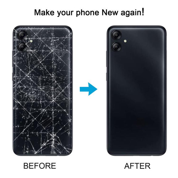 For Samsung Galaxy A04 SM-A045F Back Cover with Camera Lens Cover(Black)