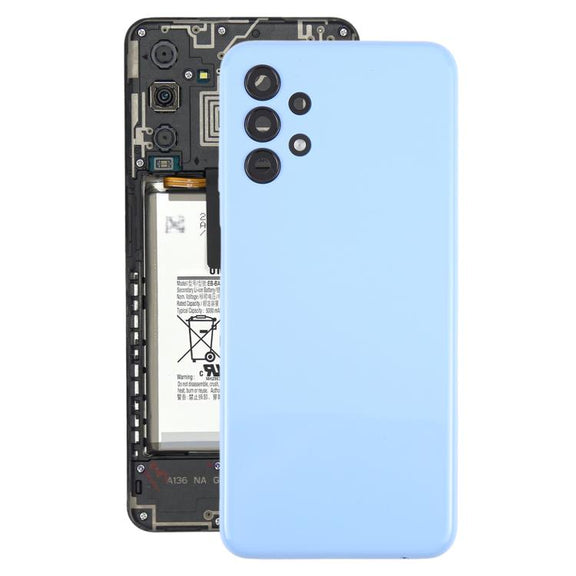 For Samsung Galaxy A13 SM-A135F Back Cover with Camera Lens Cover(Blue)