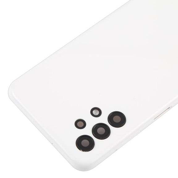 For Samsung Galaxy A13 SM-A135F Back Cover with Camera Lens Cover(White)