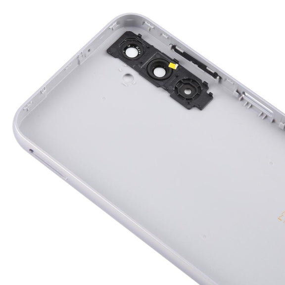 For Samsung Galaxy A14 SM-A145F Back Cover with Camera Lens Cover(Silver)