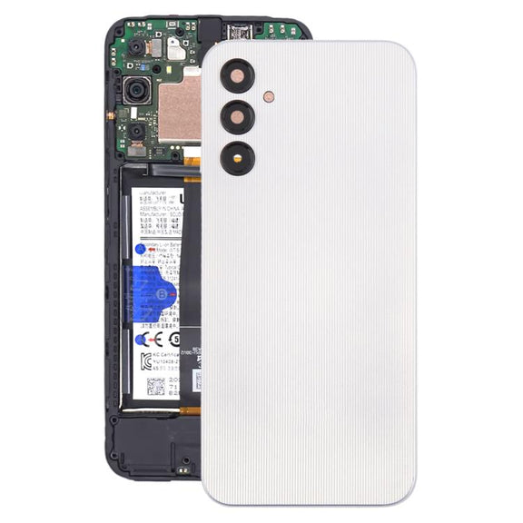For Samsung Galaxy A14 SM-A145F Back Cover with Camera Lens Cover(Silver)