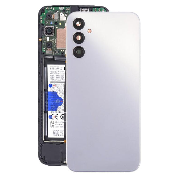 For Samsung Galaxy A14 5G SM-A146B Back Cover with Camera Lens Cover(Silver)