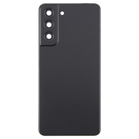 For Samsung Galaxy S21 FE SM-G990B Back Cover with Camera Lens Cover(Black)