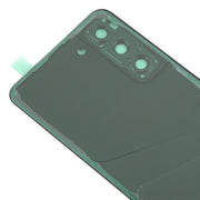 For Samsung Galaxy S21 FE SM-G990B Back Cover with Camera Lens Cover(Black)