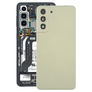 For Samsung Galaxy S21 FE SM-G990B Back Cover with Camera Lens Cover(Green)