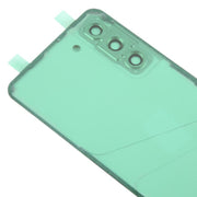 For Samsung Galaxy S21 FE SM-G990B Back Cover with Camera Lens Cover(Green)