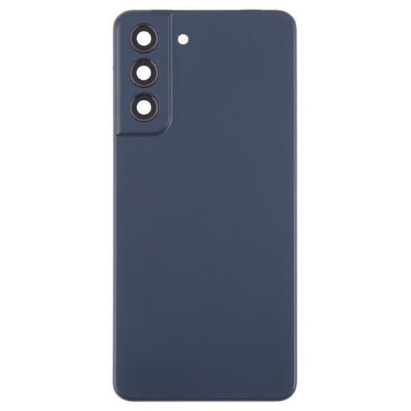 For Samsung Galaxy S21 FE SM-G990B Back Cover with Camera Lens Cover(Blue)