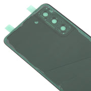 For Samsung Galaxy S21 FE SM-G990B Back Cover with Camera Lens Cover(Blue)