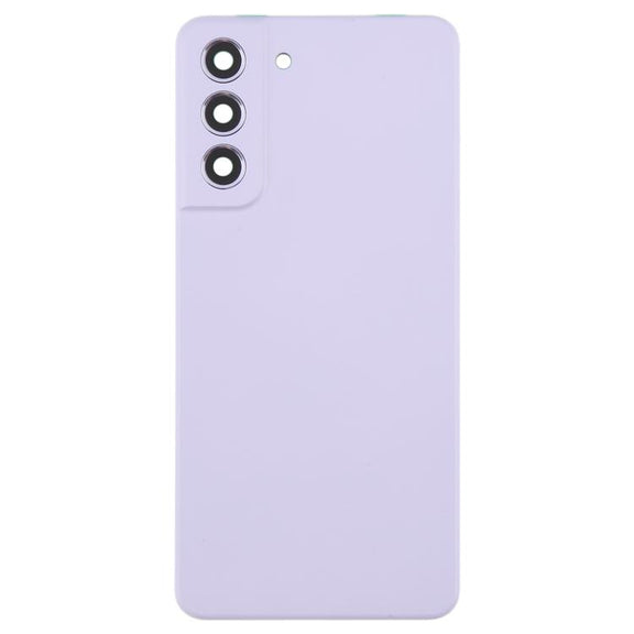 For Samsung Galaxy S21 FE SM-G990B Back Cover with Camera Lens Cover(Purple)