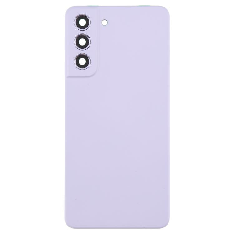 For Samsung Galaxy S21 FE SM-G990B Back Cover with Camera Lens Cover(Purple)