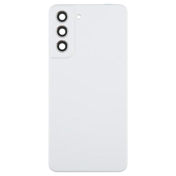 For Samsung Galaxy S21 FE SM-G990B Back Cover with Camera Lens Cover(White)