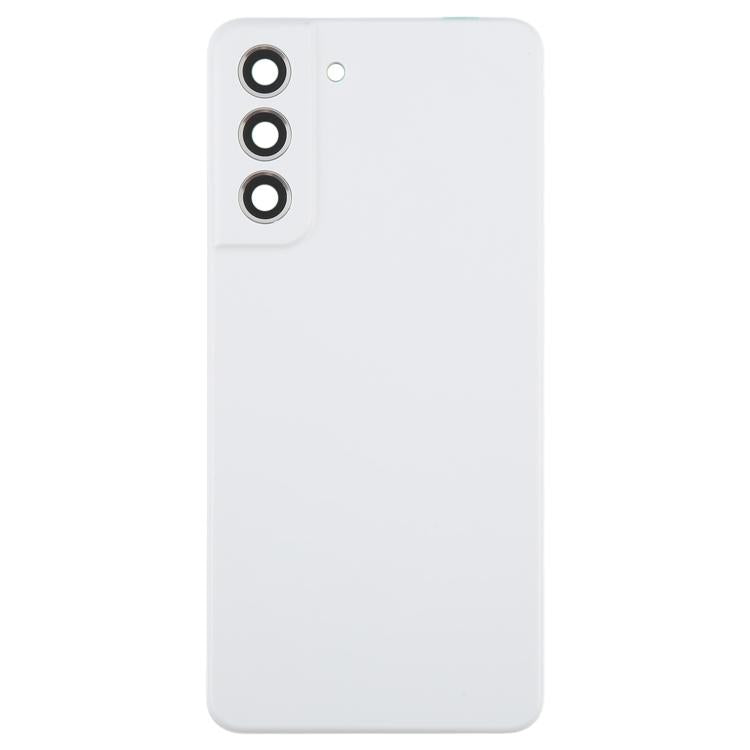 For Samsung Galaxy S21 FE SM-G990B Back Cover with Camera Lens Cover(White)