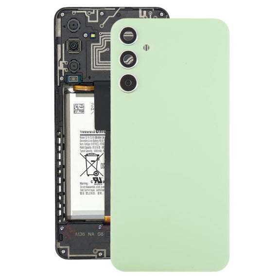 For Samsung Galaxy A34 SM-A346B Back Cover with Camera Lens Cover(Green)