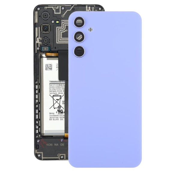 For Samsung Galaxy A34 SM-A346B Back Cover with Camera Lens Cover(Purple)