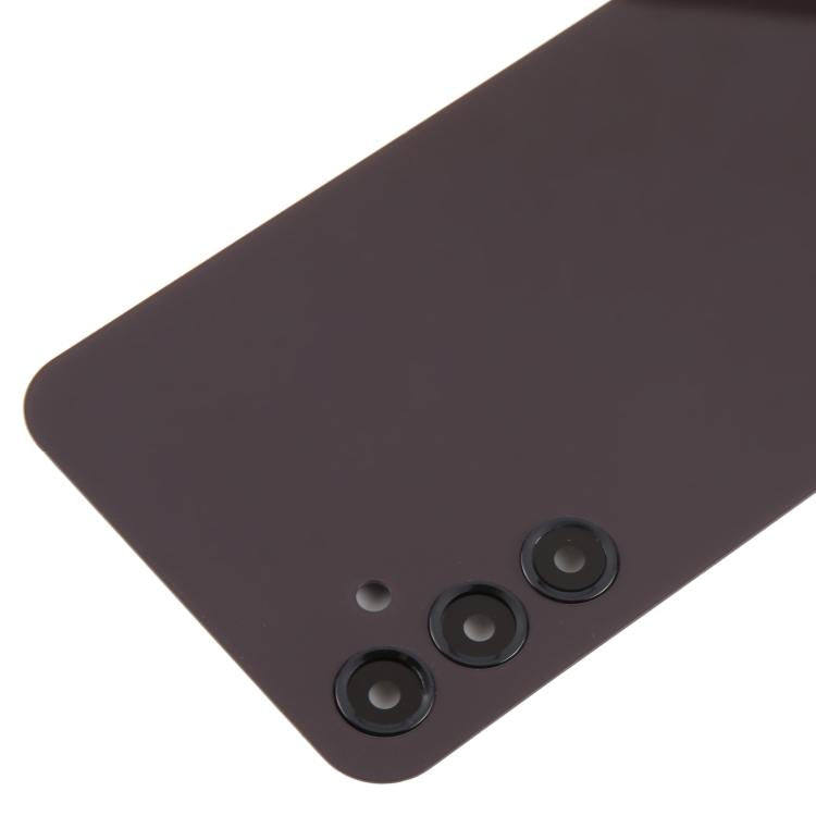 For Samsung Galaxy A24 SM-A245 Back Cover with Camera Lens Cover(Dark Red)