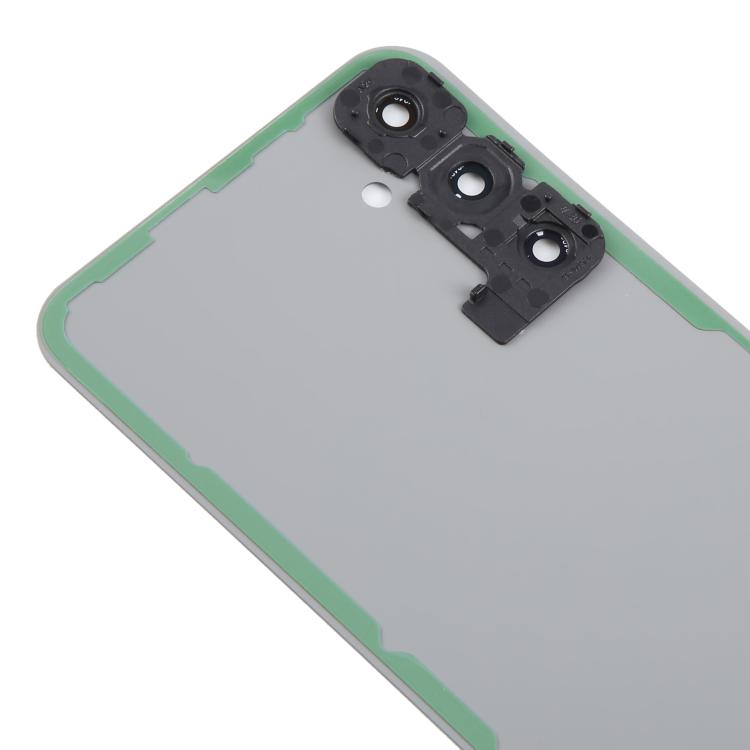 For Samsung Galaxy A24 SM-A245 Back Cover with Camera Lens Cover(Silver)
