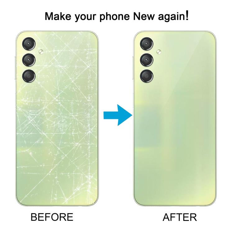 For Samsung Galaxy A24 SM-A245 Back Cover with Camera Lens Cover(Green)