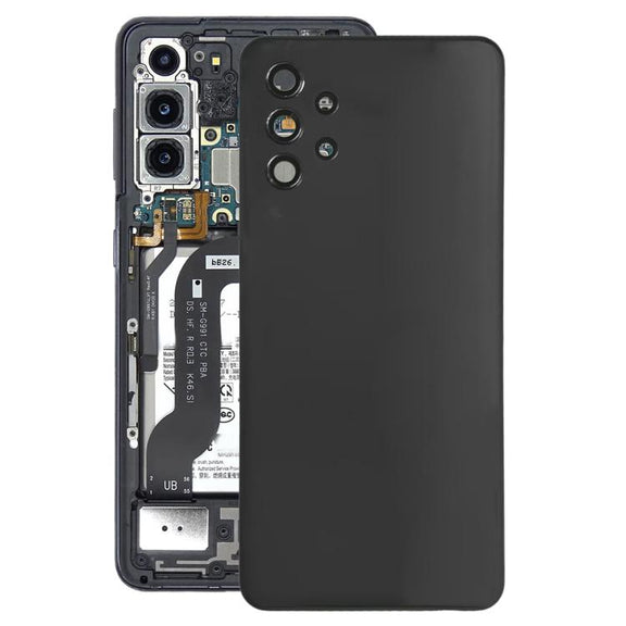 For Samsung Galaxy A32 4G SM-A325F Battery Back Cover with Camera Lens Cover(Black)