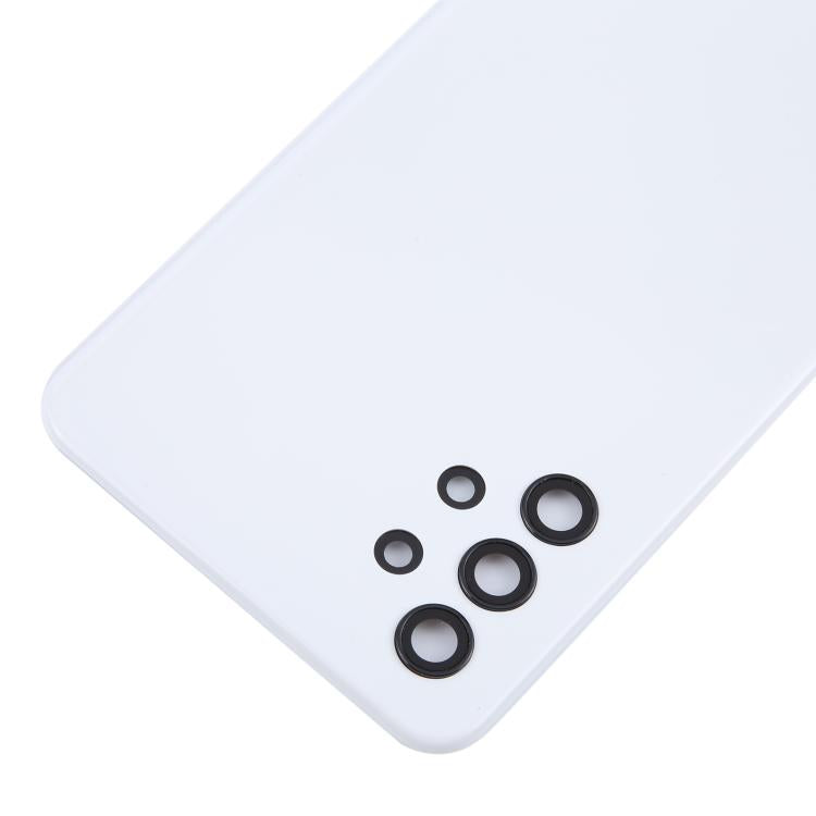 For Samsung Galaxy A32 4G SM-A325F Battery Back Cover with Camera Lens Cover(White)