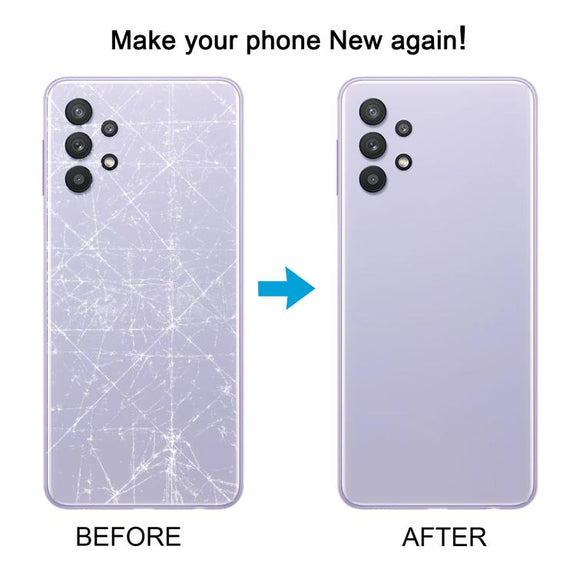 For Samsung Galaxy A32 4G SM-A325F Battery Back Cover with Camera Lens Cover(White)