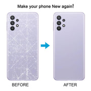 For Samsung Galaxy A32 4G SM-A325F Battery Back Cover with Camera Lens Cover(Blue)