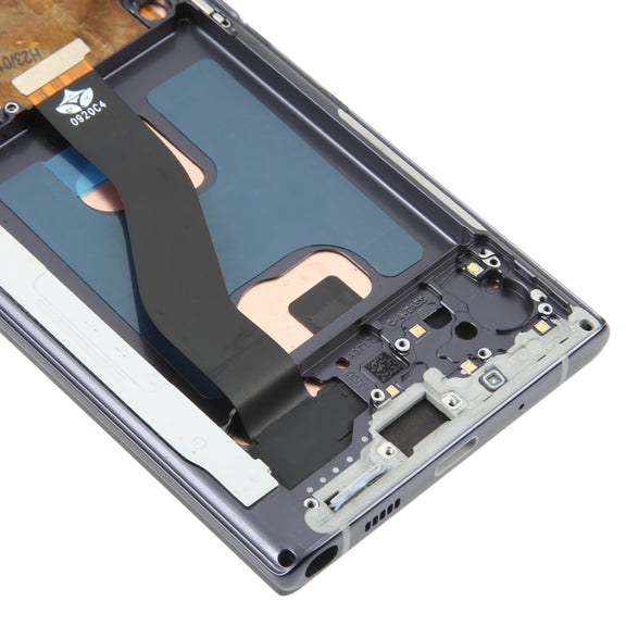 TFT Material LCD Screen for Samsung Galaxy Note10 Digitizer Full Assembly With Frame/Handwriting, Not Supporting Fingerprint Identification(Black)