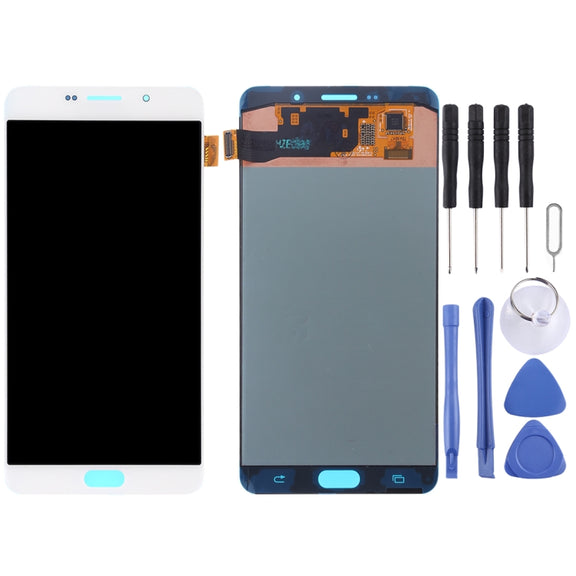 Original Super AMOLED LCD Screen for Galaxy A9 Pro (2016) / A910F Digitizer Full Assembly (White)