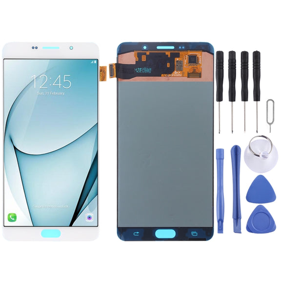 Original Super AMOLED LCD Screen for Galaxy A9 Pro (2016) / A910F Digitizer Full Assembly (White)