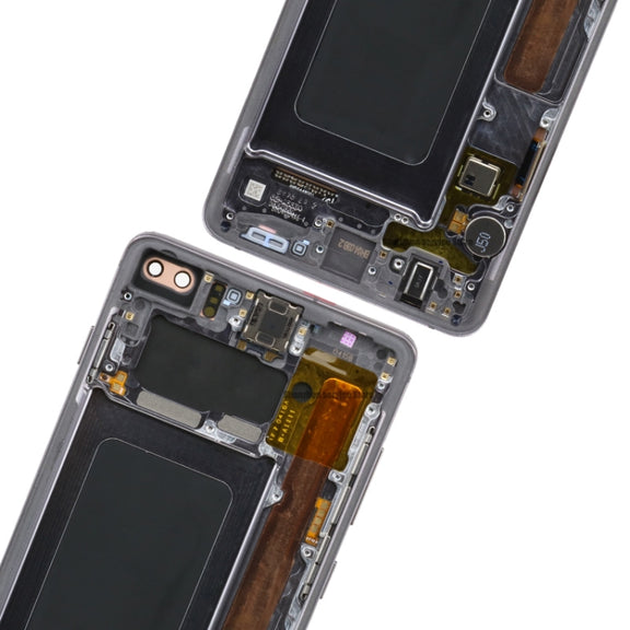 Original Super AMOLED LCD Screen for Samsung Galaxy S10+ Digitizer Full Assembly with Frame (Black)