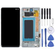 Original Super AMOLED LCD Screen for Samsung Galaxy S10+ Digitizer Full Assembly with Frame (Green)