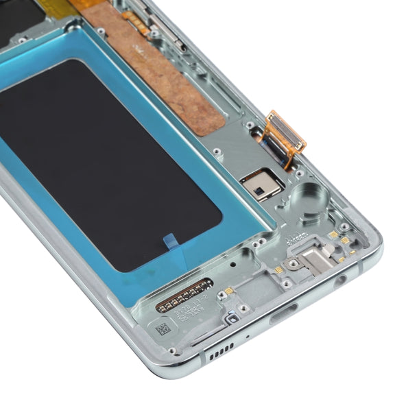 Original Super AMOLED LCD Screen for Samsung Galaxy S10+ Digitizer Full Assembly with Frame (Green)