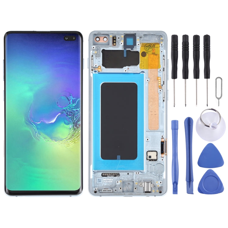 Original Super AMOLED LCD Screen for Samsung Galaxy S10+ Digitizer Full Assembly with Frame (Blue) - free shipping - PMc TechLife - Order now!