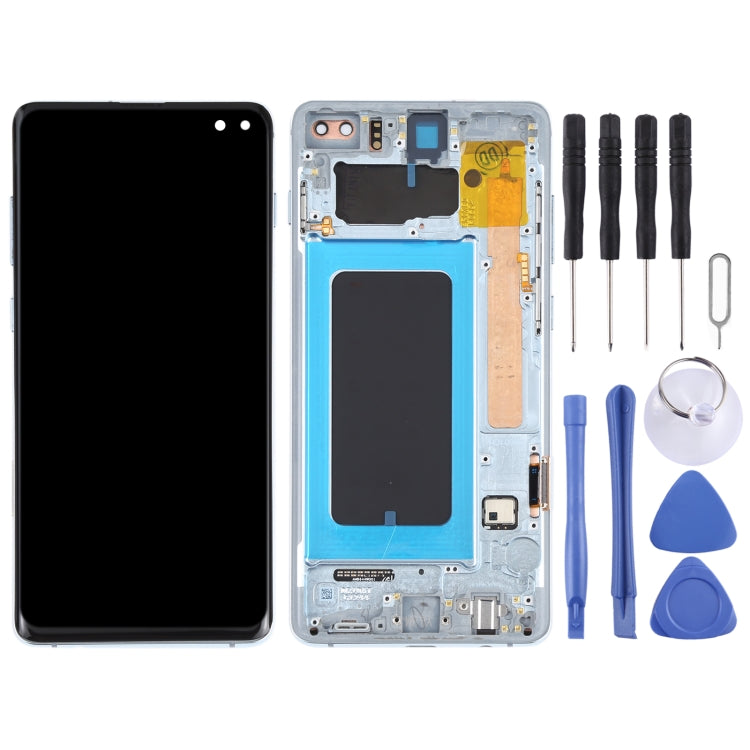Original Super AMOLED LCD Screen for Samsung Galaxy S10+ Digitizer Full Assembly with Frame (Blue) - free shipping - PMc TechLife - Order now!