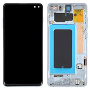 Original Super AMOLED LCD Screen for Samsung Galaxy S10+ Digitizer Full Assembly with Frame (Blue)