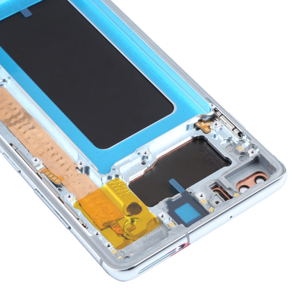 Original Super AMOLED LCD Screen for Samsung Galaxy S10+ Digitizer Full Assembly with Frame (Blue)