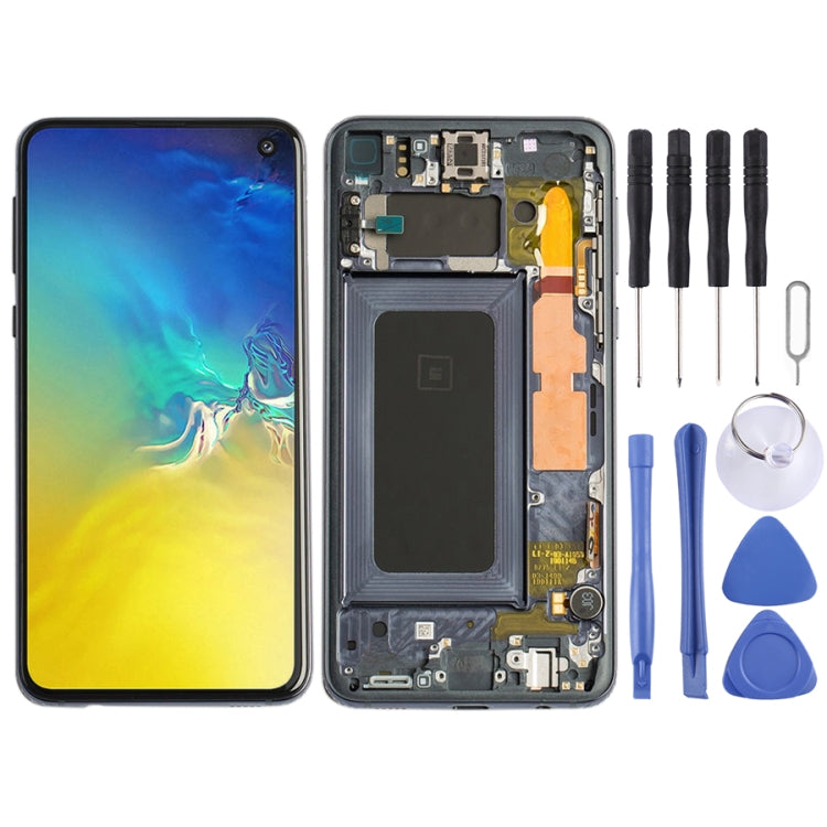 Original Super AMOLED LCD Screen Digitizer Full Assembly with Frame for Samsung Galaxy S10e (Black) - free shipping - PMc TechLife - Order now!